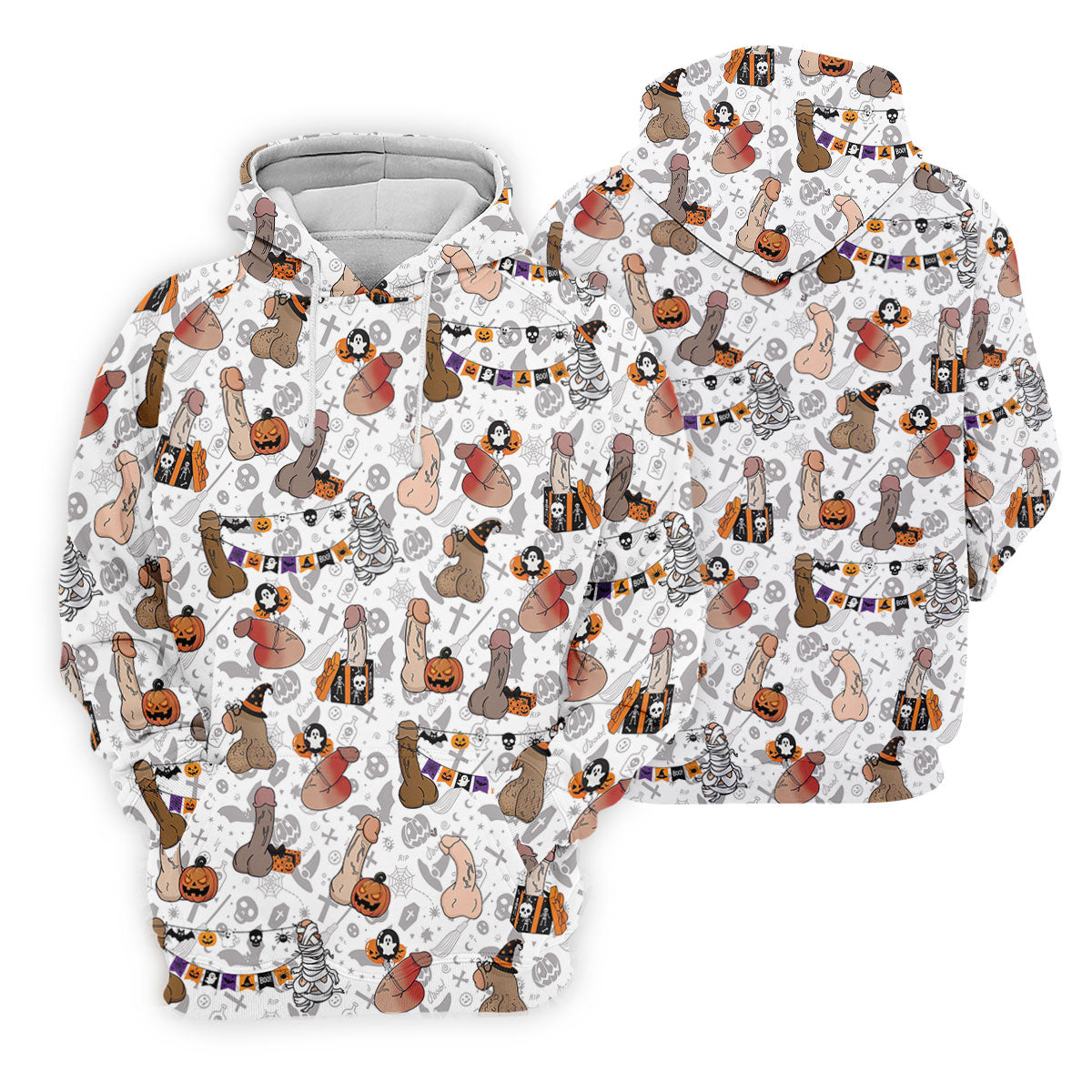 Funny Adult Halloween Pattern Hawaiian Polo Shirt, Polo Shirts For Men, Mens Golf Apparel