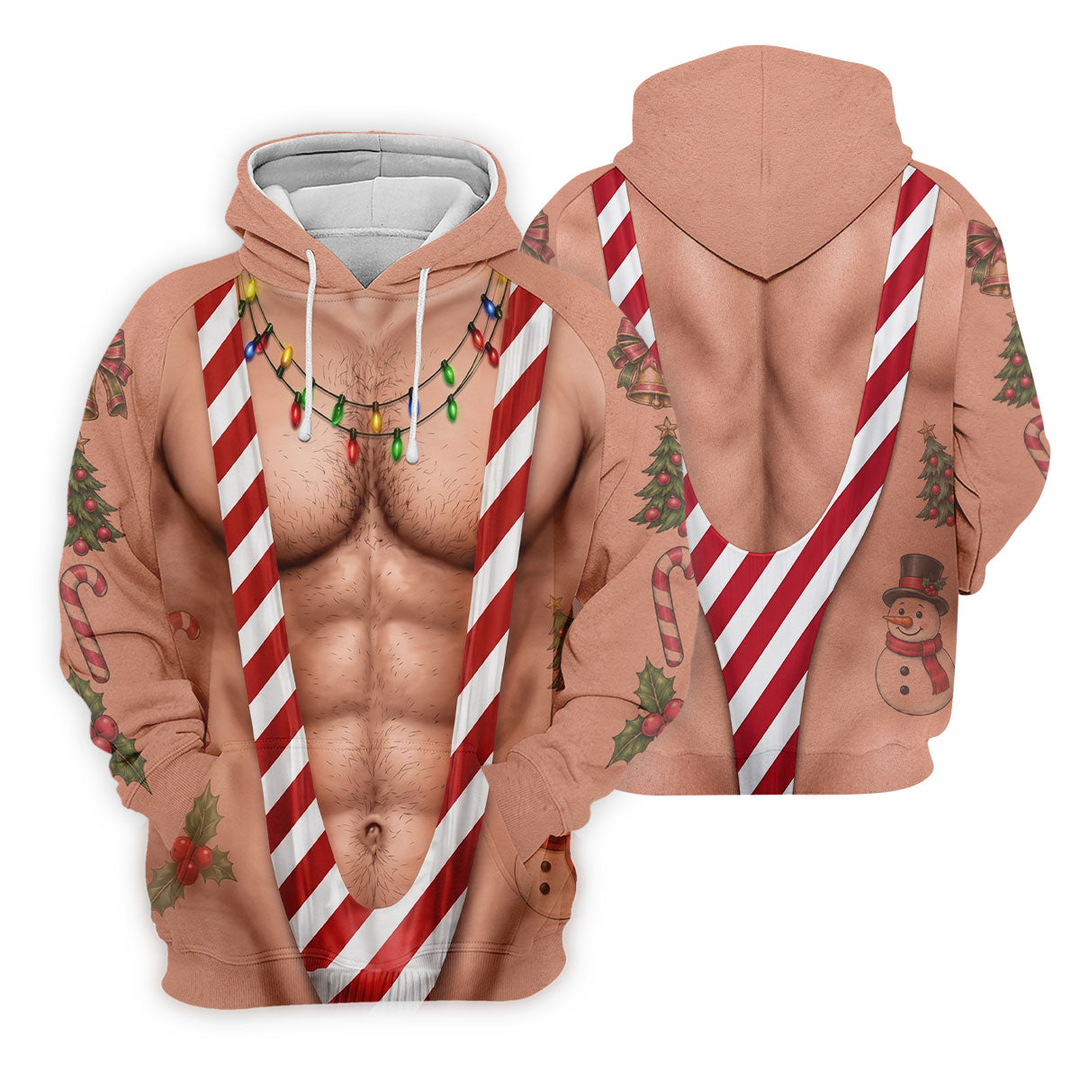 Funny Christmas Candy Cane Suspenders Polo Shirt, Men's Golf Shirt, Mens Polo Shirts