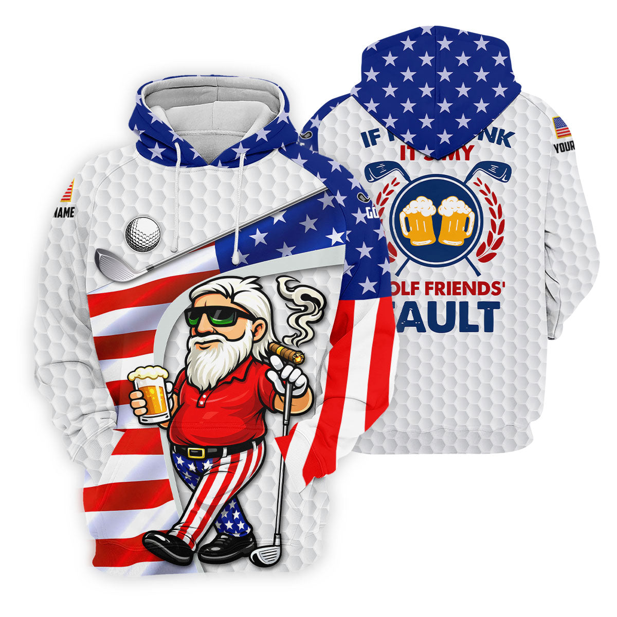 If I'm Drunk It's My Golf Friends' Fault Patriotic 4th Of July Funny Golf Shirt, 250 Years Golf Shirt For Women