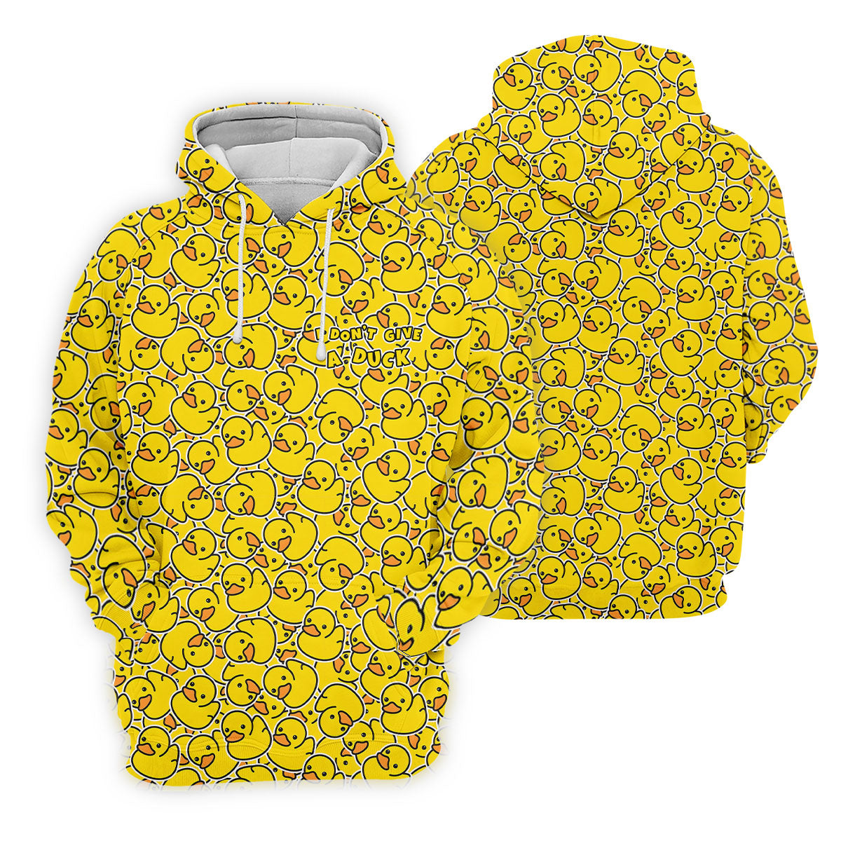 I Don't Give A Duck Yellow Rubber Duck Hawaiian Golf Shirt, Women's Golf Tops