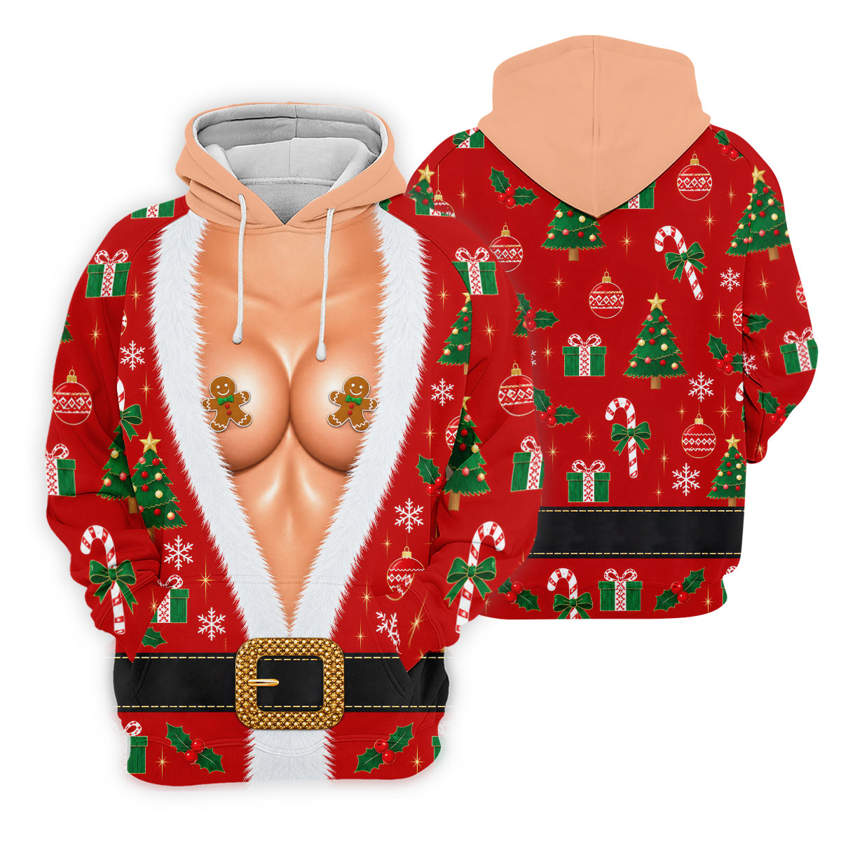 Gingerbread Costume Christmas Golf Shirt, Mens Golf Shirts, Polo Shirts For Men