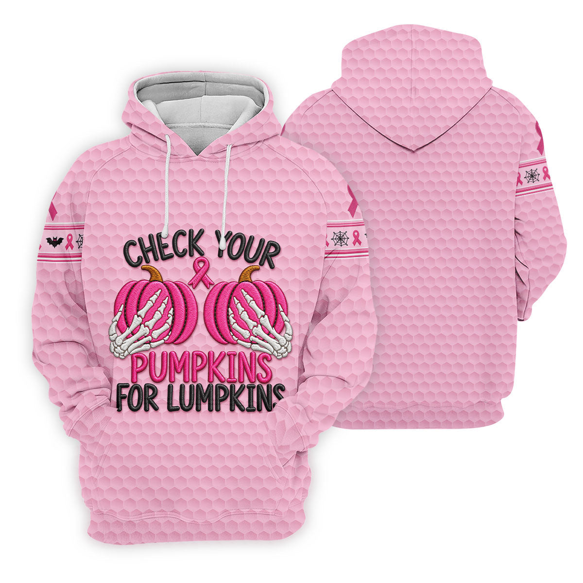 Pumpkins For Lumpkins Breast Cancer Polo Shirt, Golf Shirts For Women, Women's Golf Polo