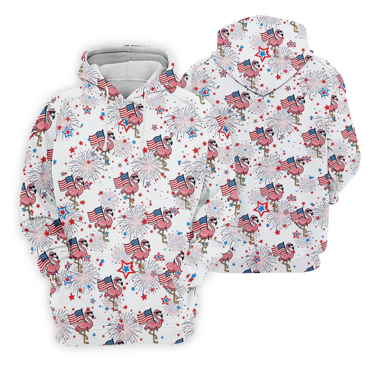 Patriotic Flamingo American Flag Polo Shirt, Womens Golf Polo, Golf Shirts For Women