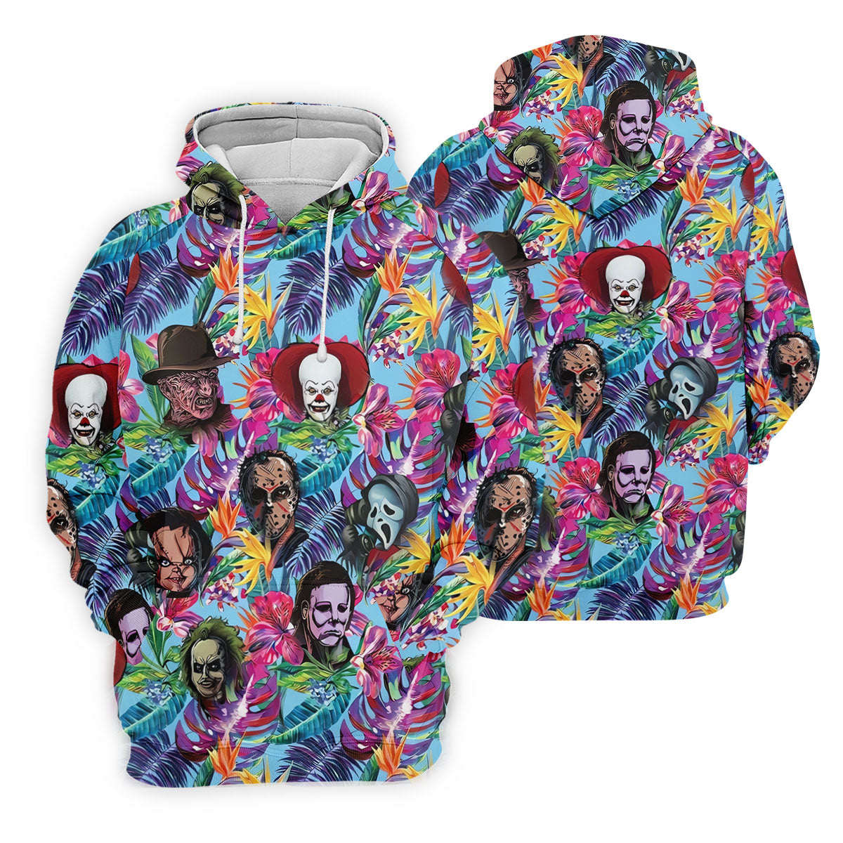 Tropical Horror Character Halloween Golf Shirt, Golf Tops For Women, Ladies Golf Top