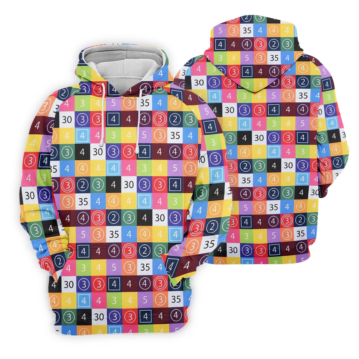 Colorful Golf Scorecard Pattern Polo Shirt, Ladies Golf Shirts, Women’s Golf Apparel