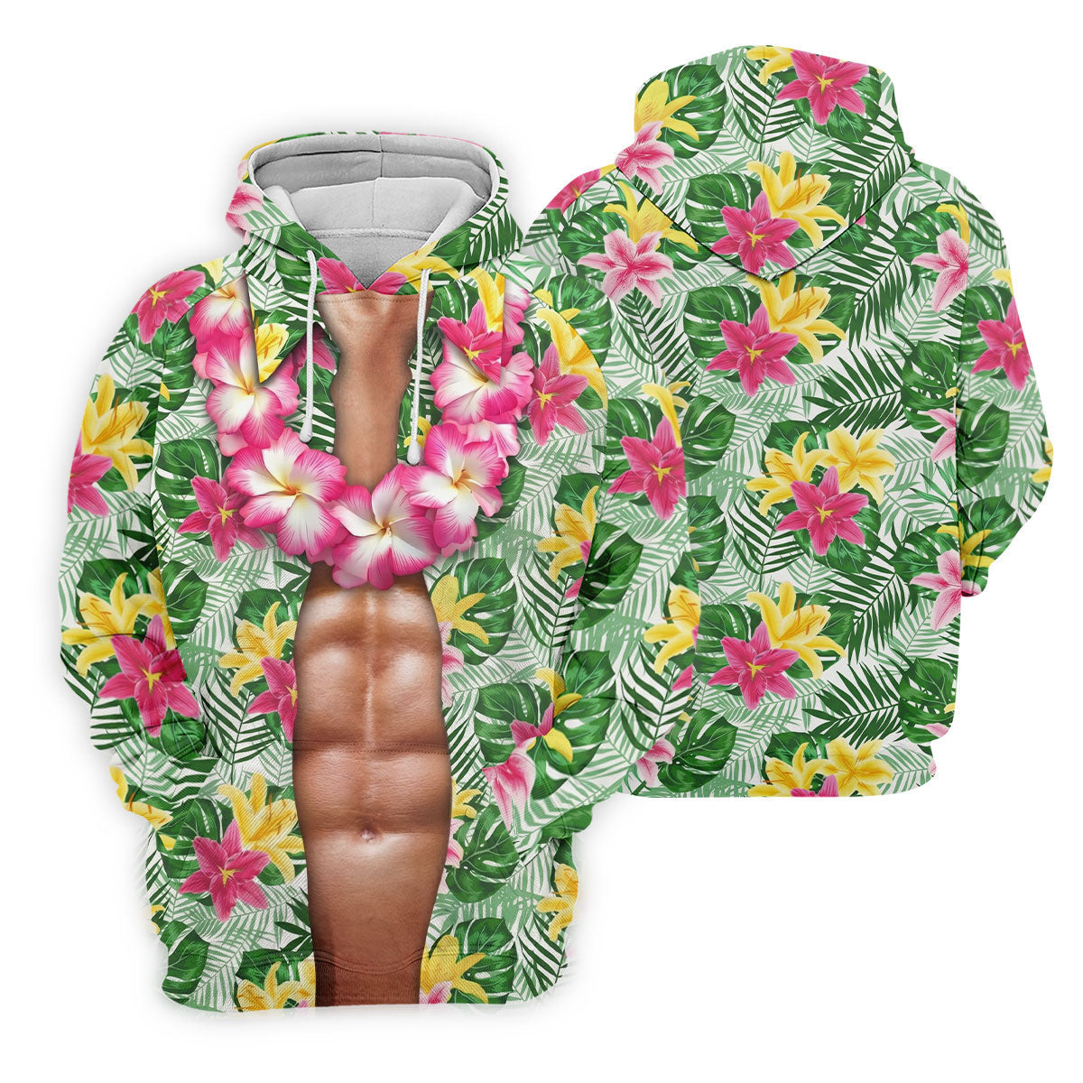 Muscle Costume Hawaiian Golf Shirt, Men's Funny Golf Shirts, Polo Shirts For Men