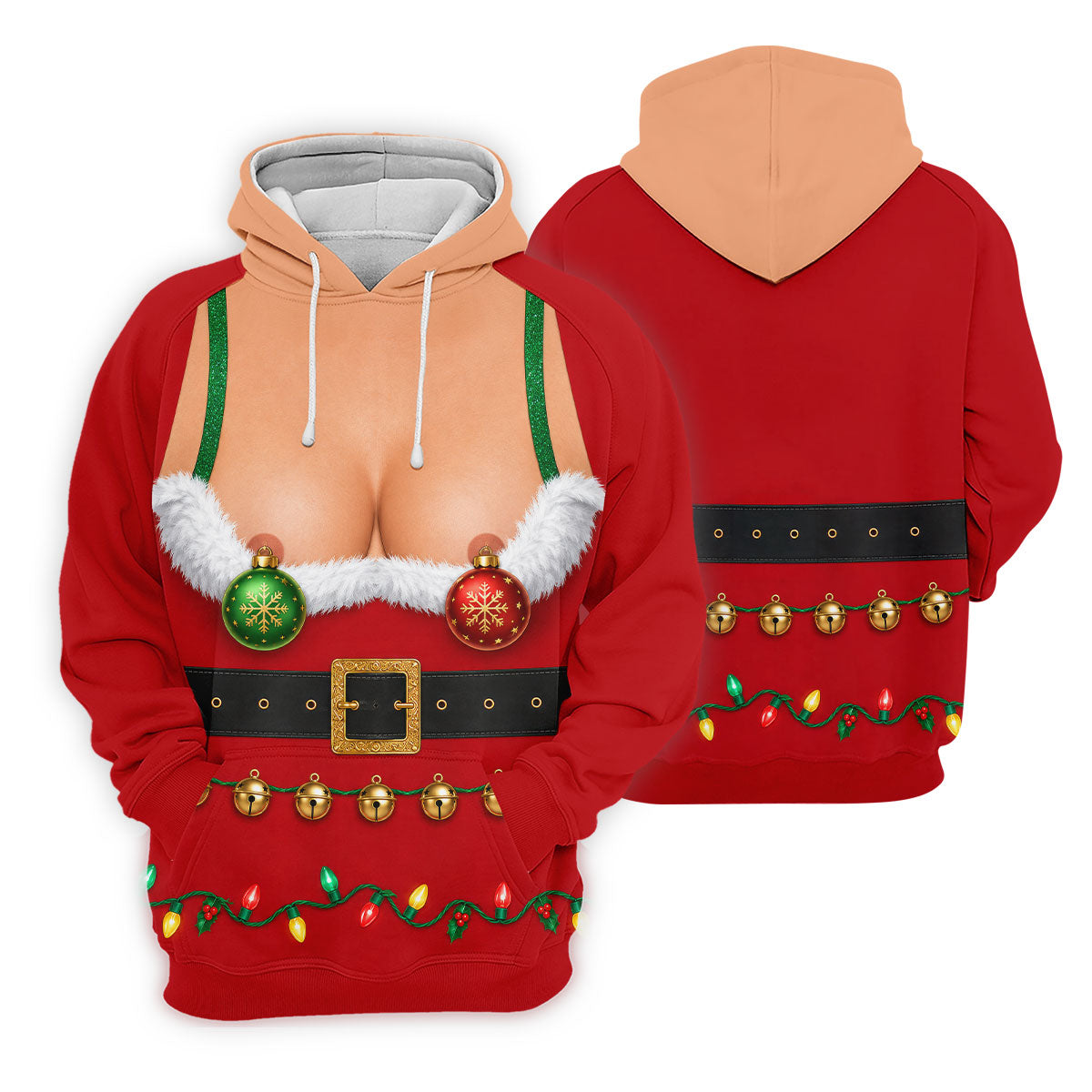 Funny Christmas Ornament Bra Golf Polo Shirt, Christmas Golf Shirt, Ladies Golf Shirts