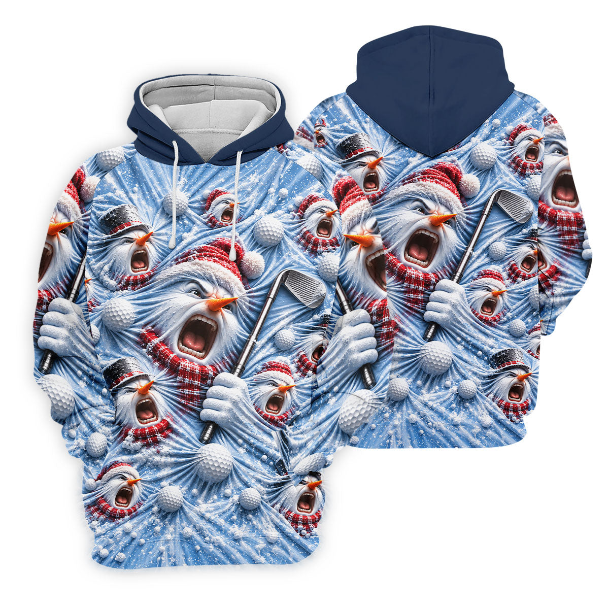Christmas Screaming Snowman Polo Shirt, Christmas Golf Shirt For Women, Golf Apparel