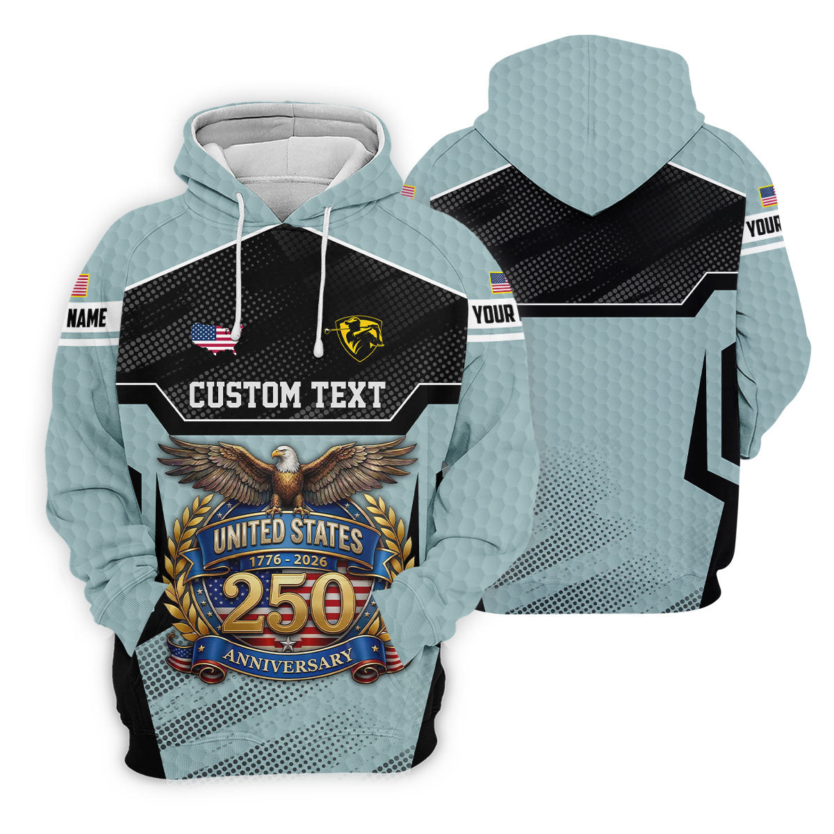 US 250 Anniversary Patriotic 4th Of July Blue Grey Golf Shirt, Ladies Golf Shirts, Golf Shirt For Women