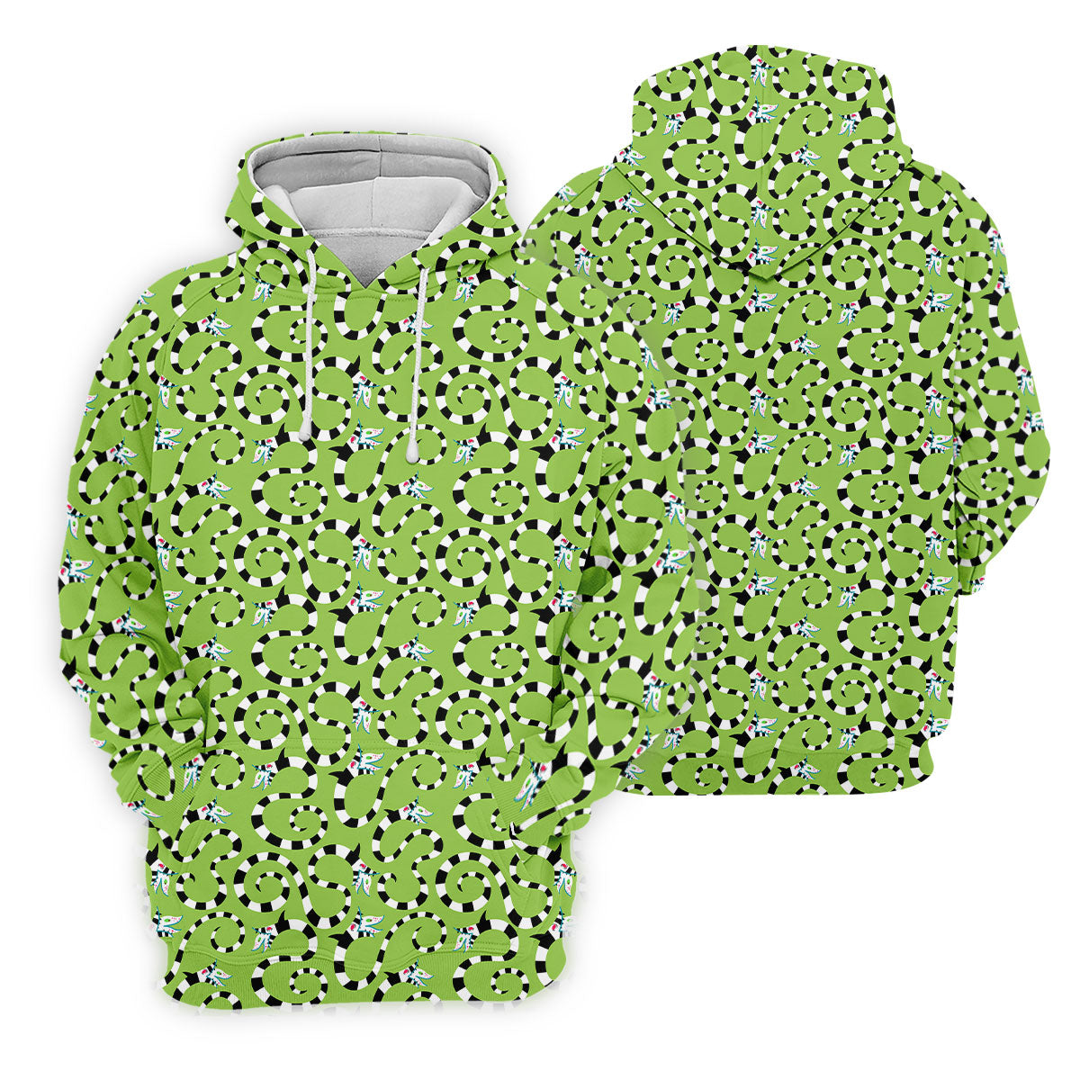 Striped Horror Creature Golf Polo Shirt, Golf Shirts For Women, Halloween Tops For Women