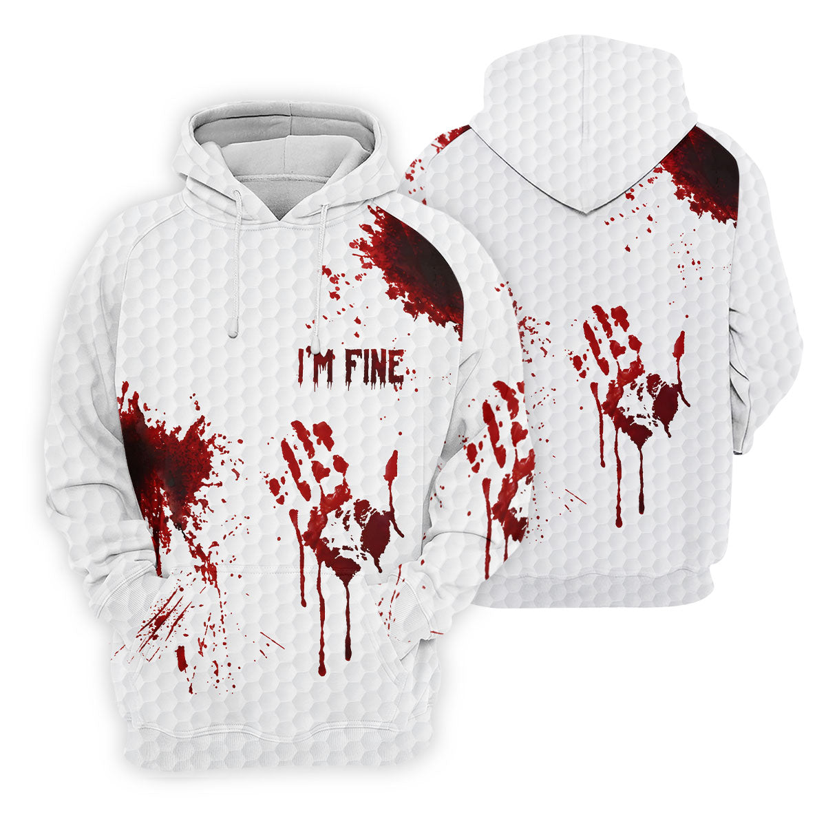 I'm Fine Bloody Halloween Golf Polo Shirt, Golf Shirts For Women, Ladies Golf Tops