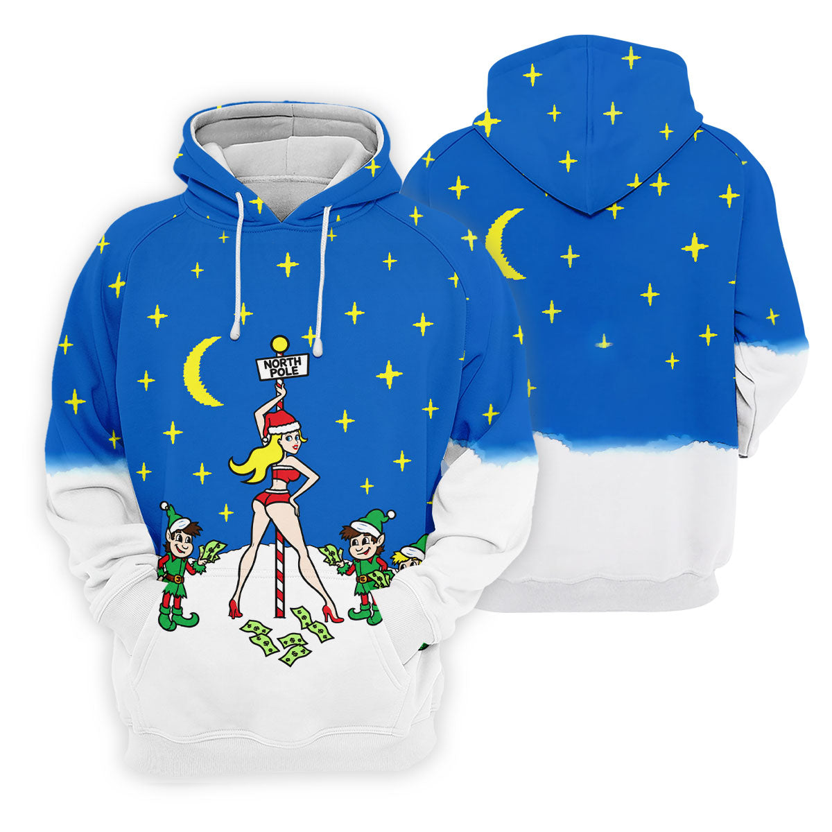 Funny North Pole Christmas Pin Up Polo Shirt, Mens Golf Polo, Polo Shirts For Men