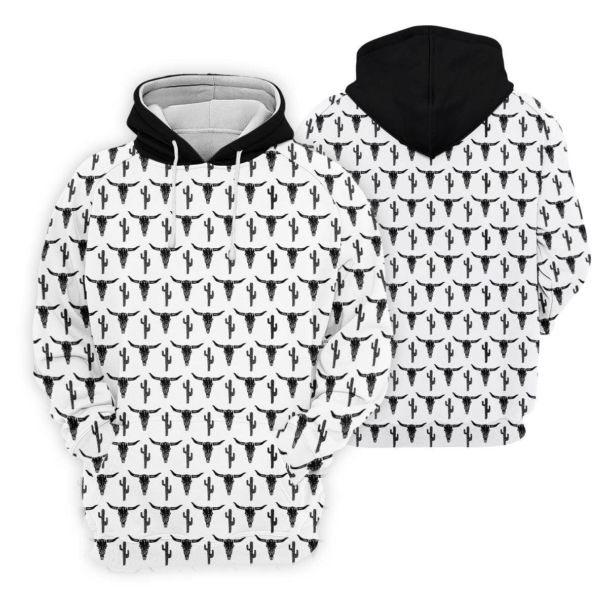Longhorn Cow Skull Western Theme White Golf Tops For Men, Polo Shirts For Men, Golf Shirts For Men