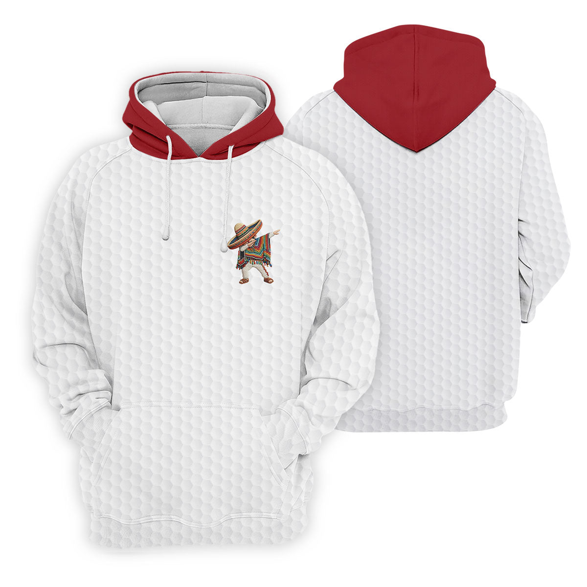 Cinco De Mayo Celebration Golf Ball Pattern White Golf Shirt, Golf Shirt For Women