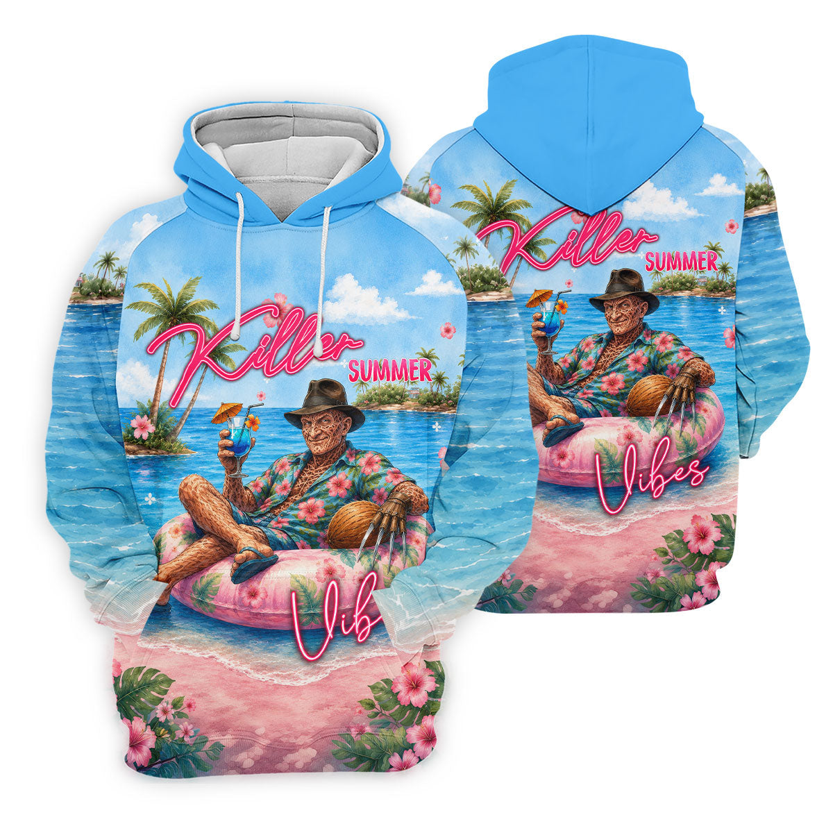 Killer Summer Vibes Burned Slasher Golf Polo Shirt, Women's Golf Polo, Ladies Golf Tops