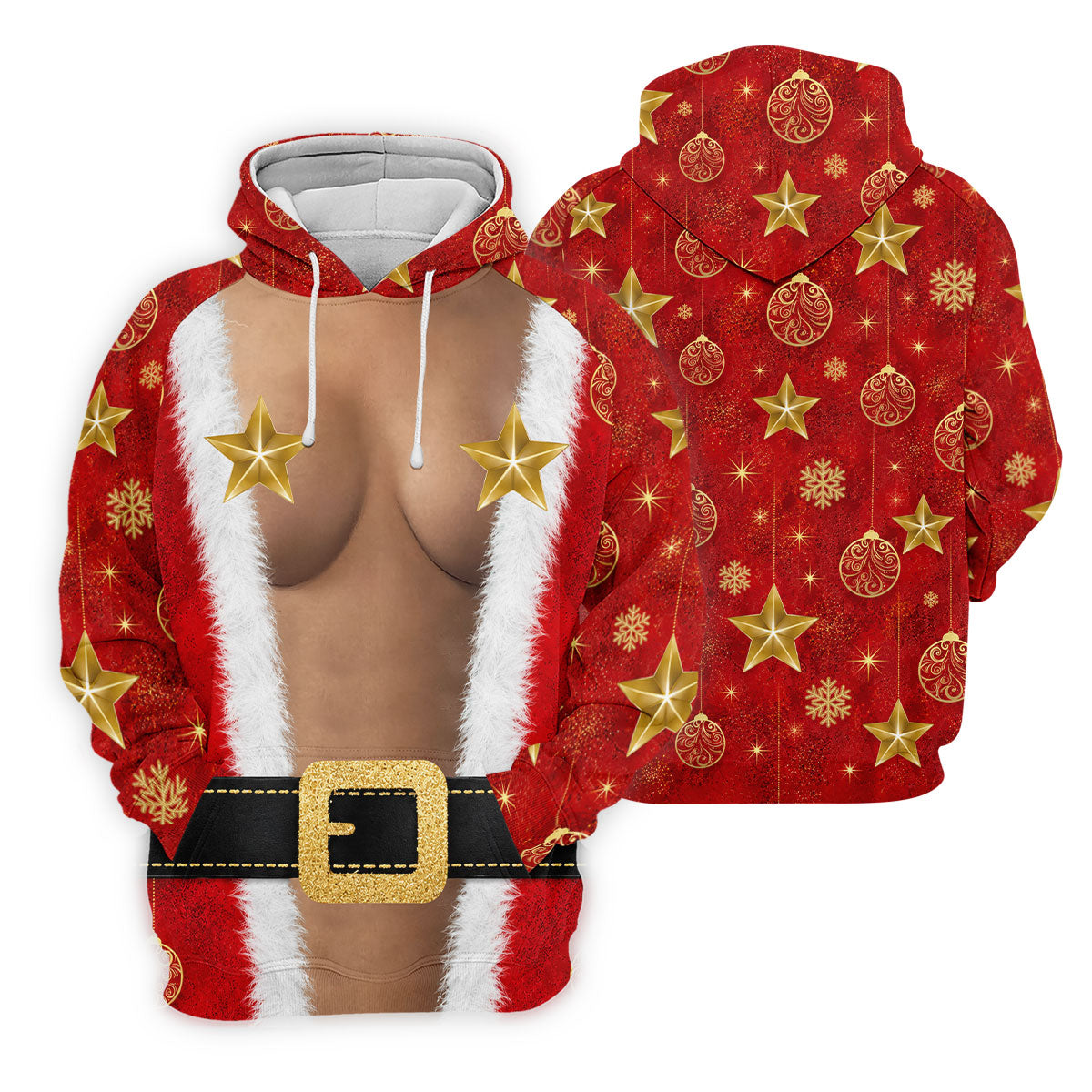Christmas Santa Suit Gold Star Polo Shirt, Mens Golf Polo, Golf Shirts For Men