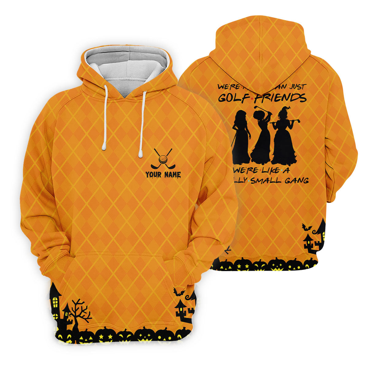 Your Name Golf Friends Horror Character Polo Shirt, Halloween Shirt, Ladies Golf Shirts