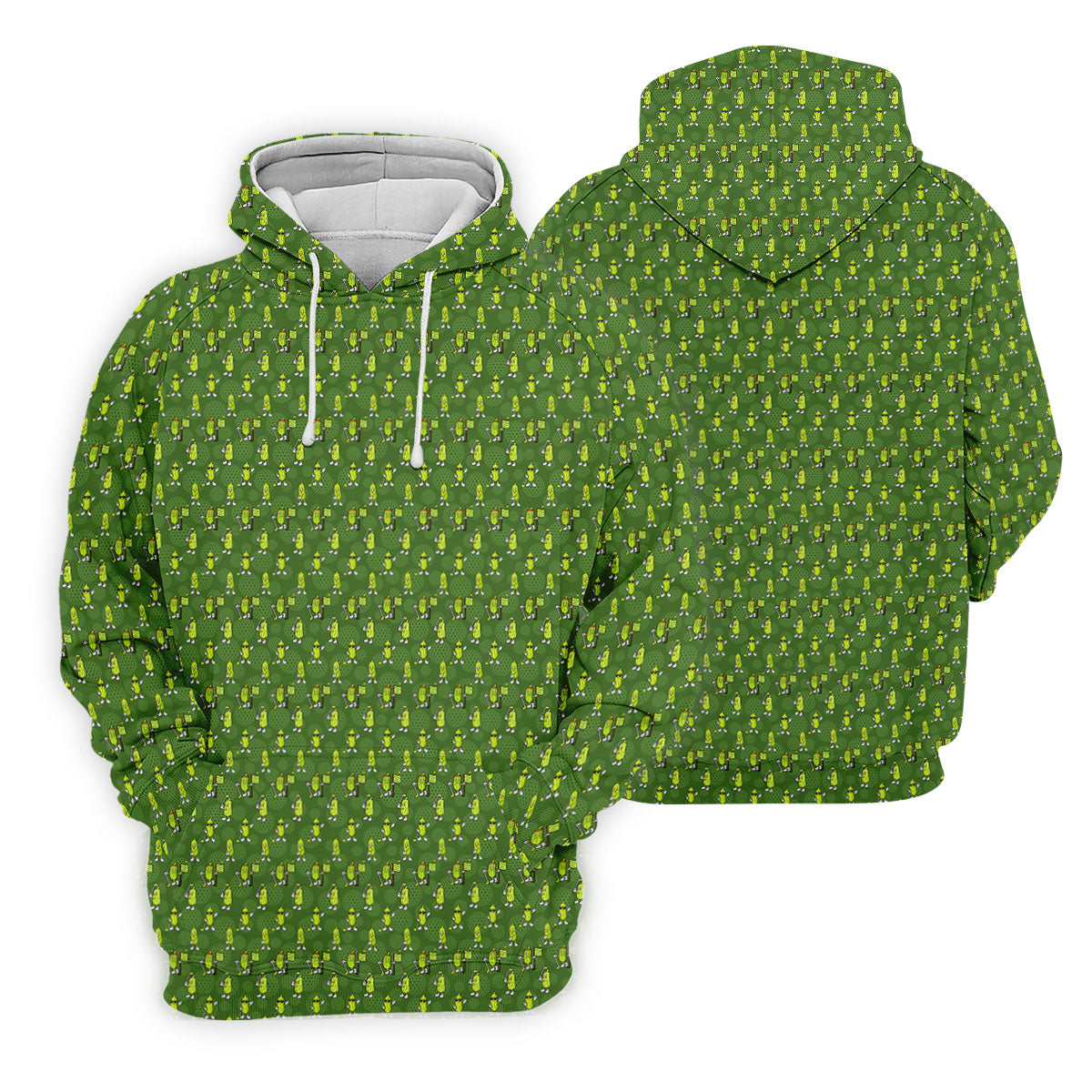 Funny Hole In One Pickle Golf Pattern Polo Shirt, Golf Shirts For Men, Mens Golf Apparel