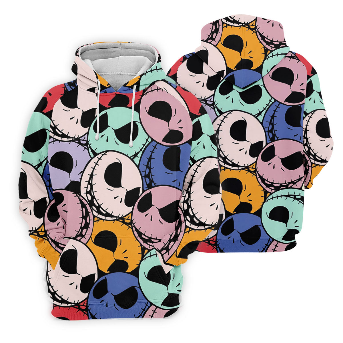 Colorful Cartoon Skull Halloween Golf Polo Shirt, Women’s Golf Polo, Ladies Golf Tops
