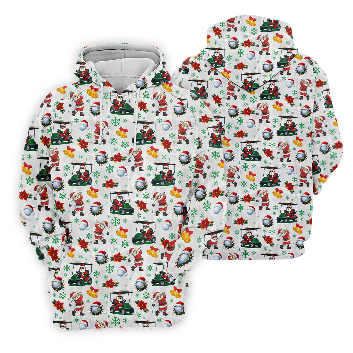 Santa Christmas White Polo Shirt ??ns, Fun Golf Shirts For Men, Christmas Golf Shirt, Golf Shirts For Men