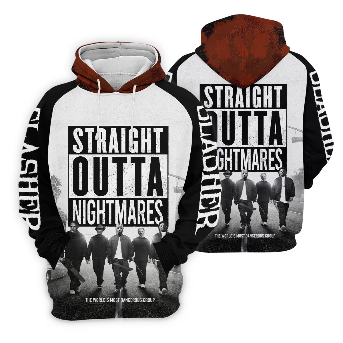 Straight Outta Nightmares Horror Character Golf Polo Shirt, Womens Golf Polo, Ladies Golf Shirts