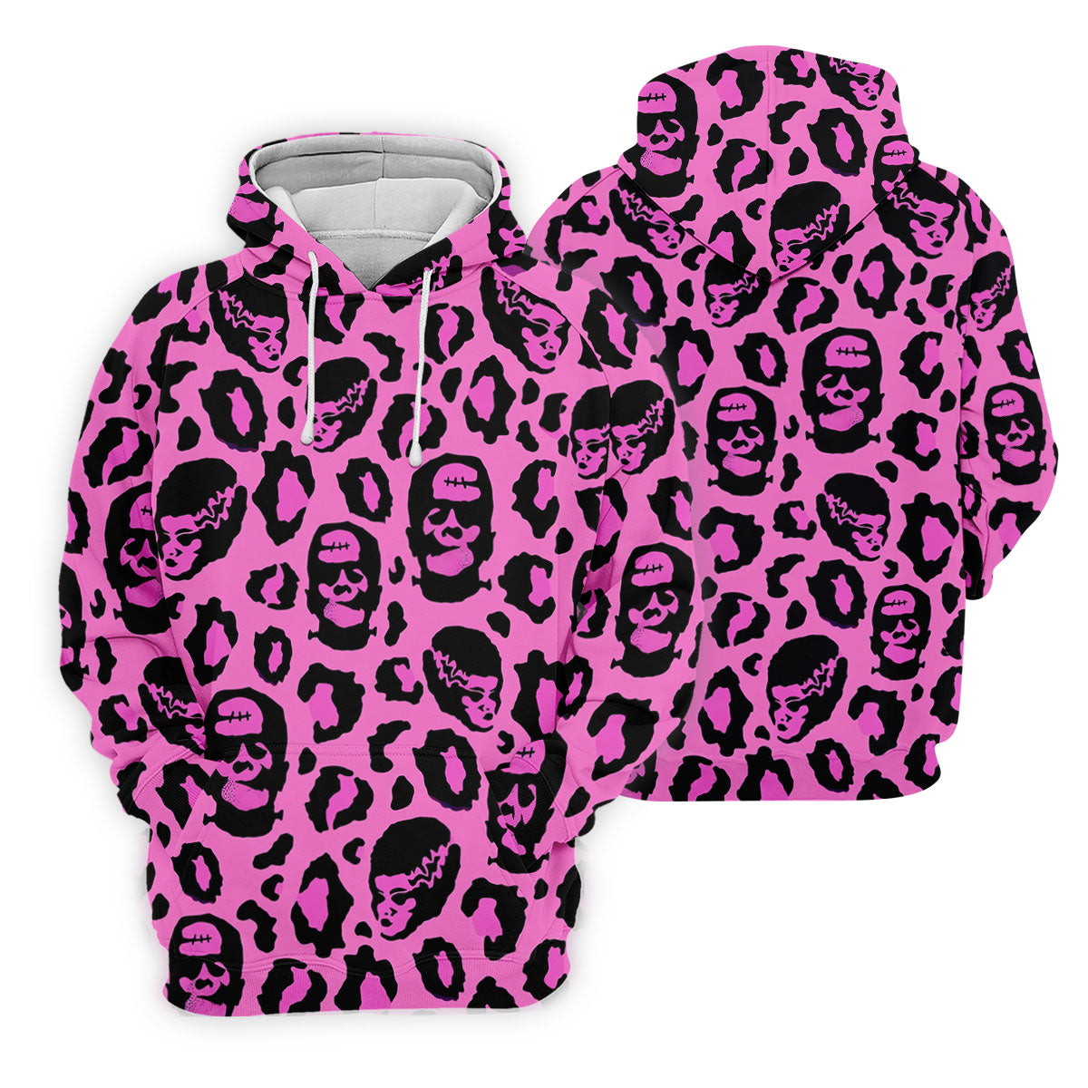 Leopard Print Horror Character Halloween Golf Polo Shirt, Golf Tops, Women's Golf Polo