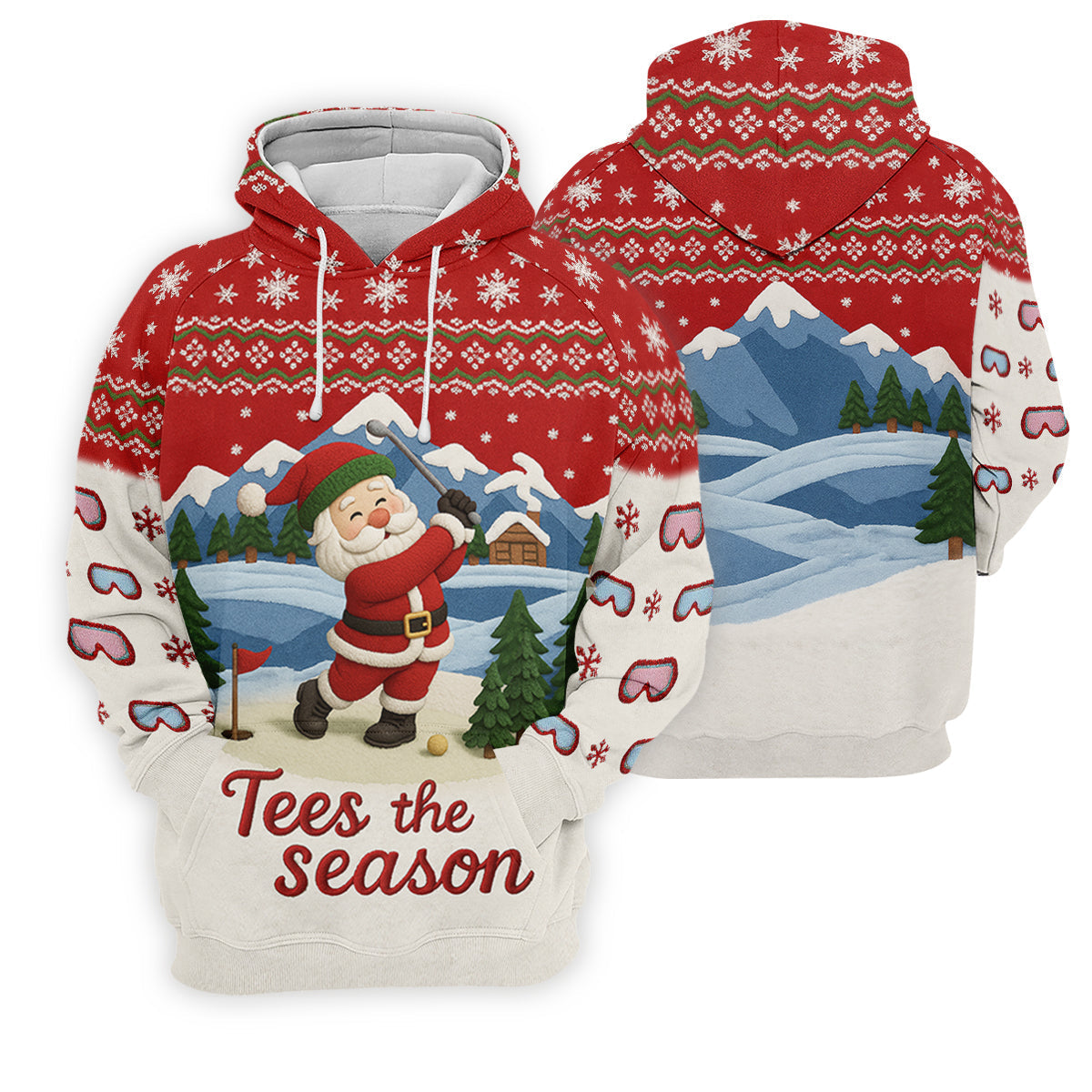 Santa Golfing Tees The Season Golf Tops For Men, Christmas Golf Shirt, Polo Shirts For Men, Golf Gift For Men