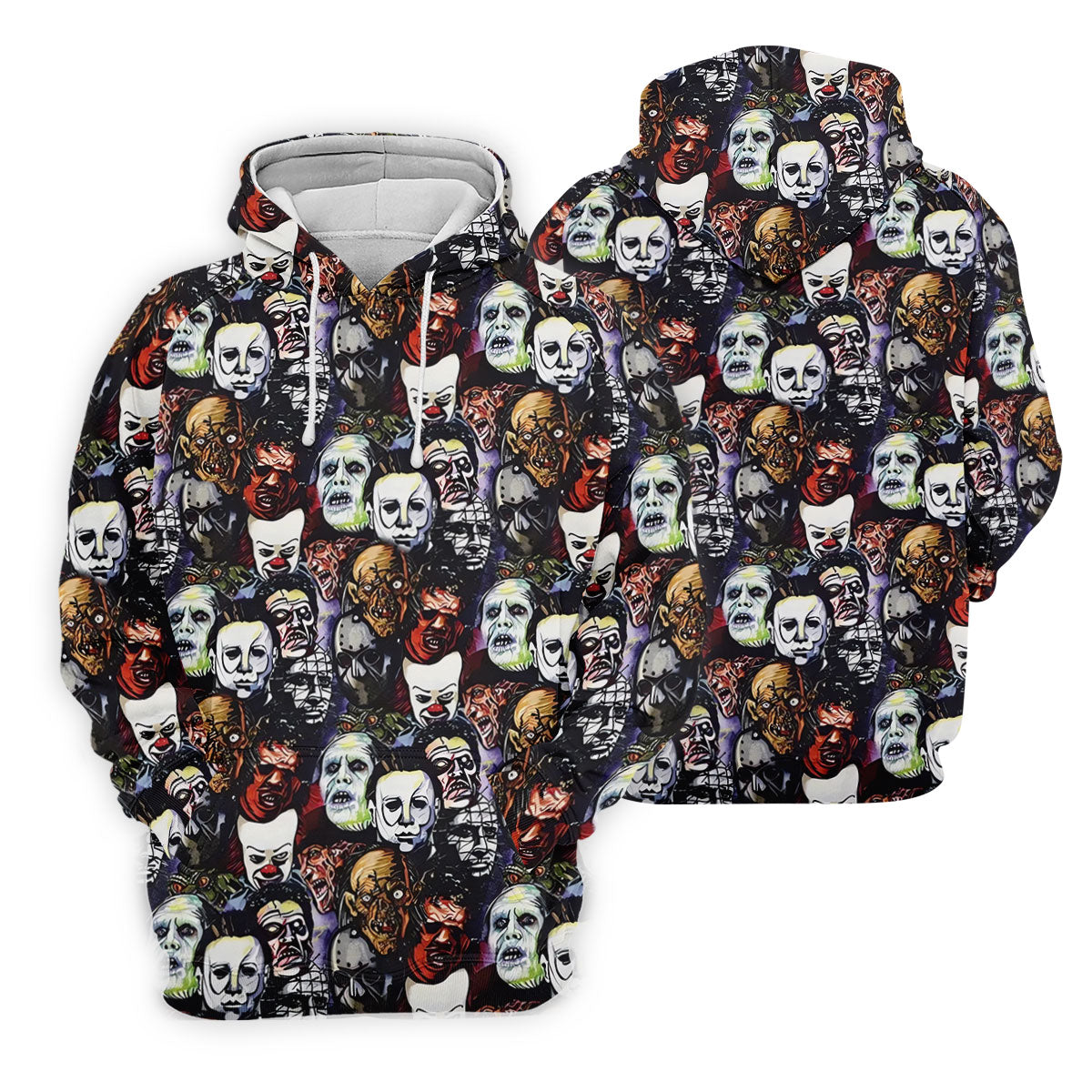 Horror Character Movie Villain Collage Golf Polo Shirt, Women's Golf Polo, Ladies Golf Shirts