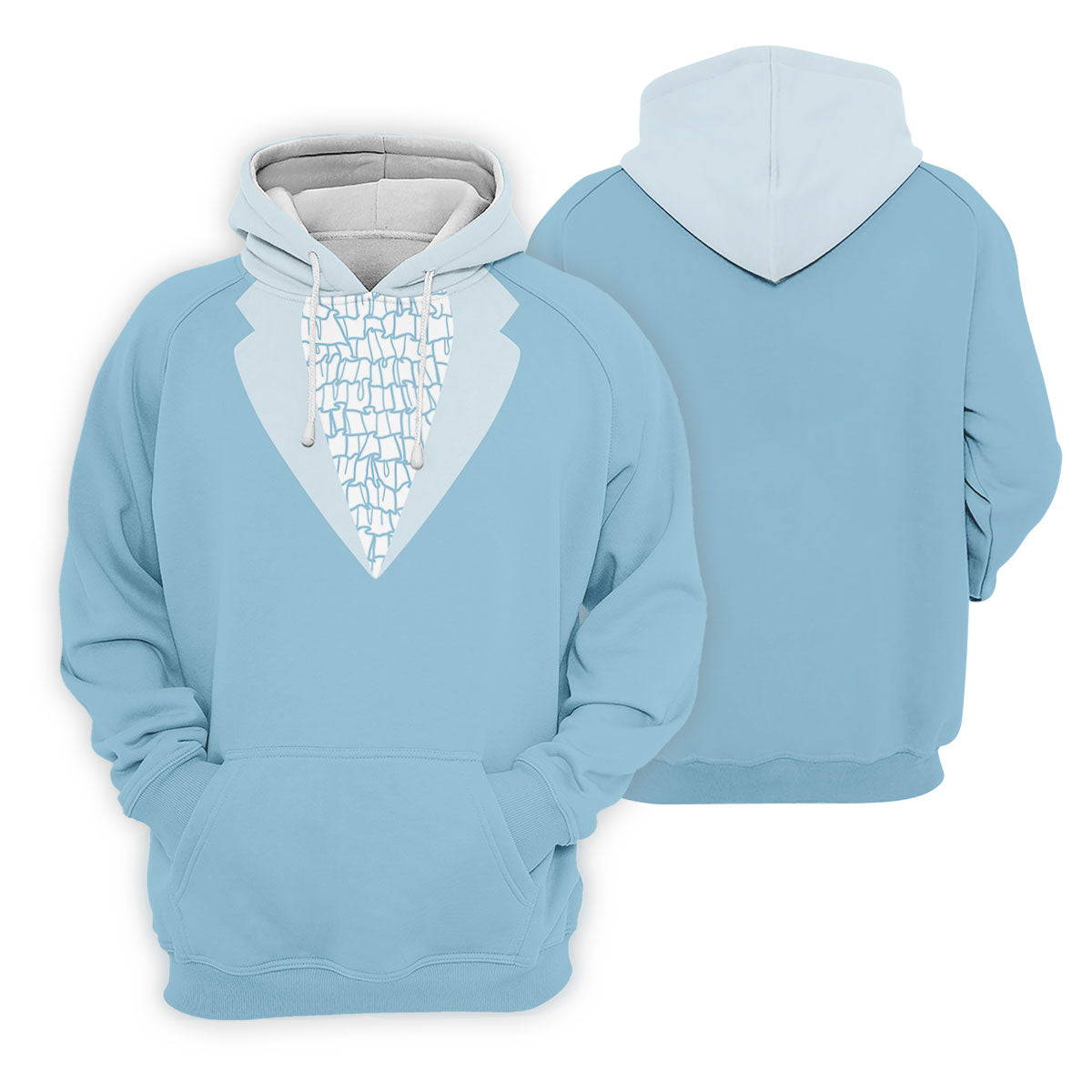 Light Blue Tuxedo Fun Women's Golf Shirts, Retro Golf Shirt, Ladies Golf Tops