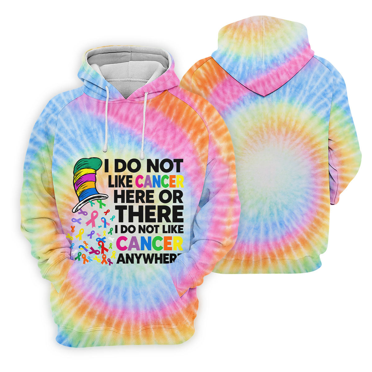 I Do Not Like Cancer Tie Dye Polo Shirt, Golf Shirts For Women, Women’s Golf Apparel