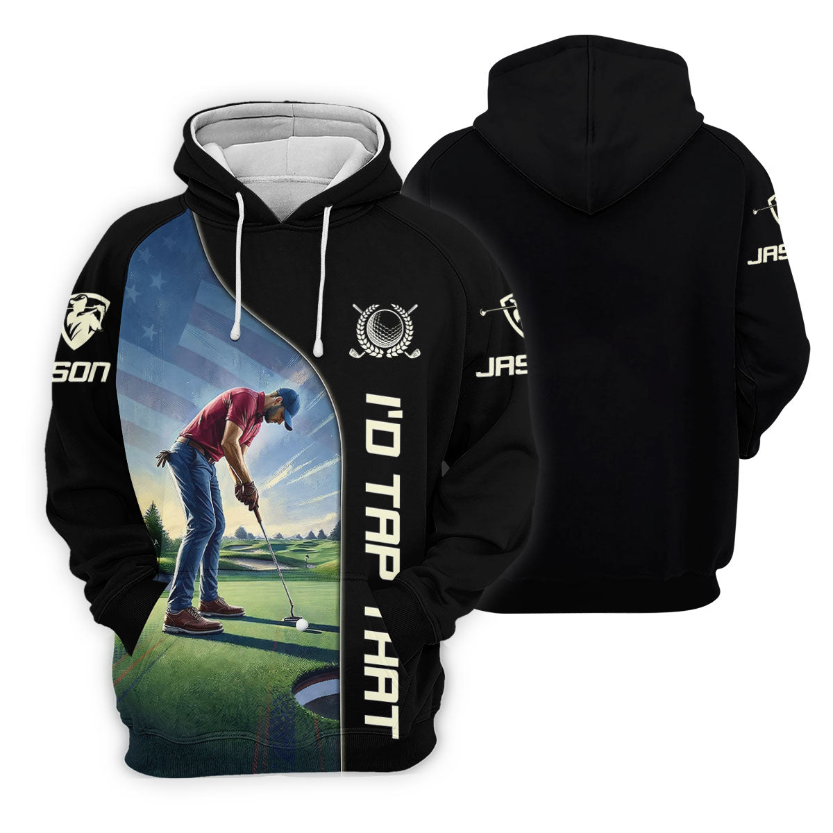 I'd Tap That 250th Anniversary Patriotic Golf Shirt, 4th Of July Golf Shirts For Men
