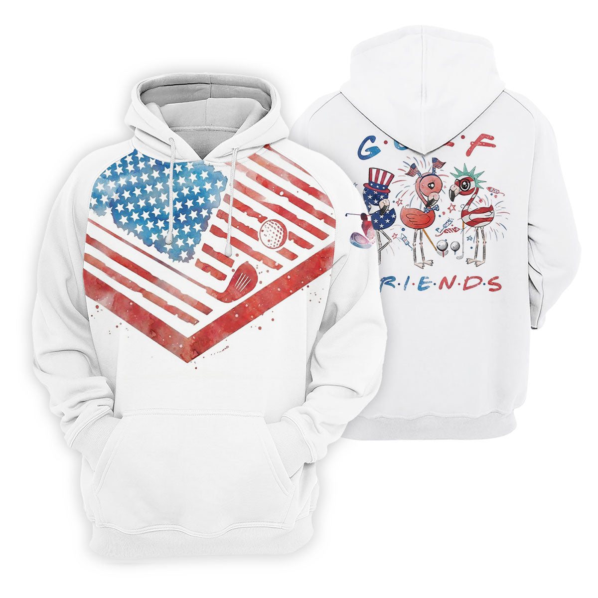Vintage American Flag Golf Polo Shirt, Mens Golf Shirts, Golf Polo Shirts For Men