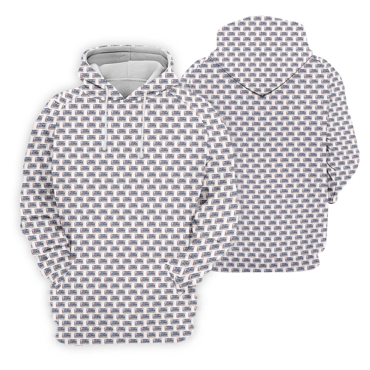 White New York Assman Pattern Polo Shirt, Mens Golf Shirts, Hawaiian Golf Shirt, Golf Polo Shirts For Men