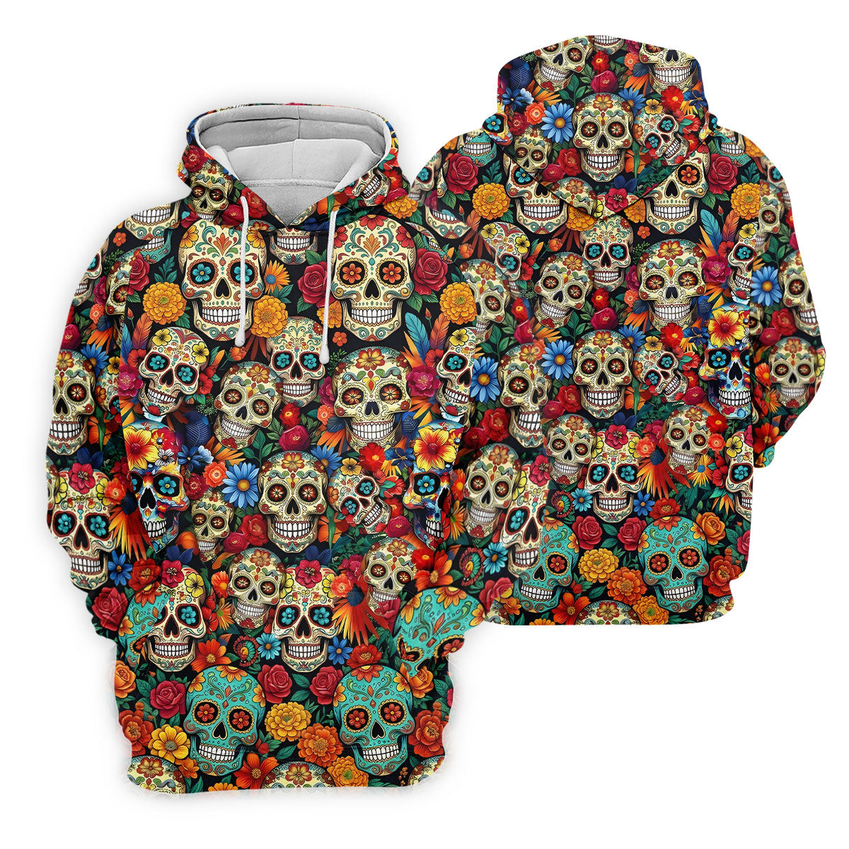 Decorated Skulls Cinco De Mayo Celebration Fiesta Themed Floral Pattern Golf Shirt For Women