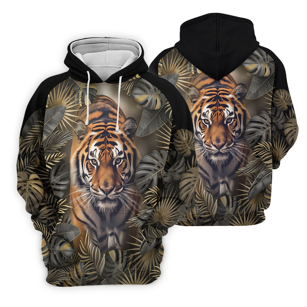 Majestic Tiger Tropical Golf Polo Shirt, Women's Golf Tops, Ladies Golf Shirt