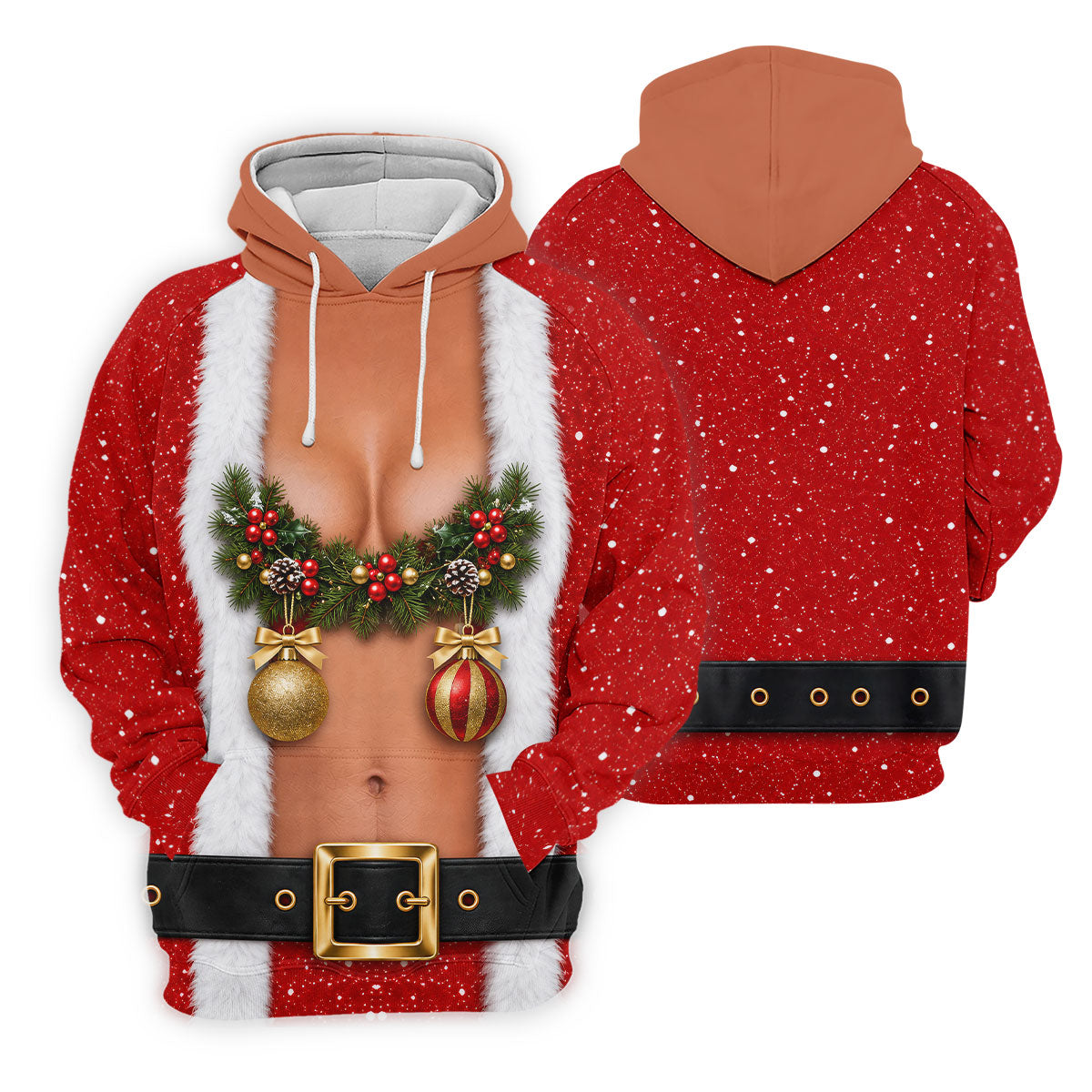 Funny Ornament Garland Christmas Golf Shirt, Women’s Golf Tops, Ladies Golf Shirts