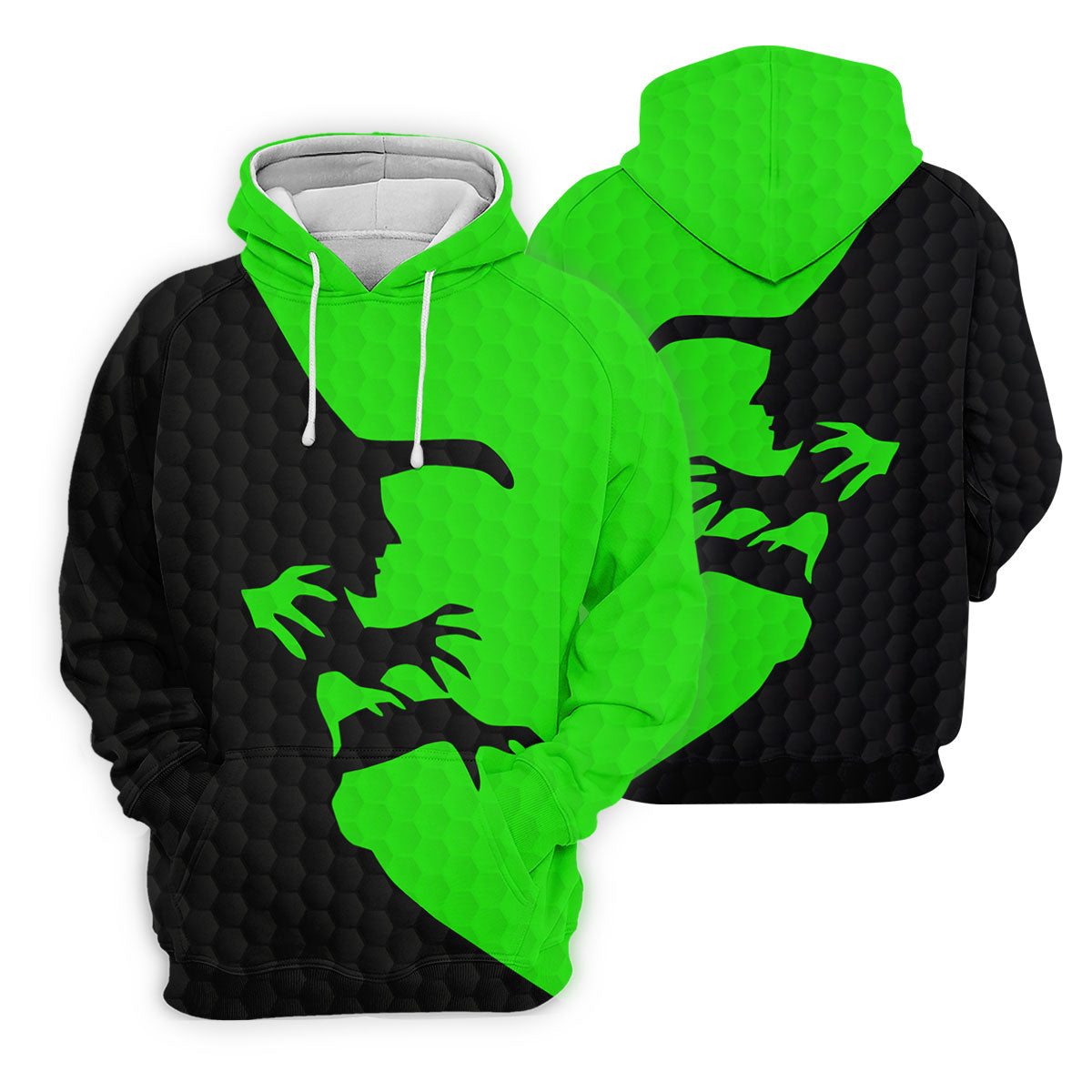 T-Rex Silhouette Halloween Golf Polo Shirt, Mens Golf Apparel, Hawaiian Golf Shirt