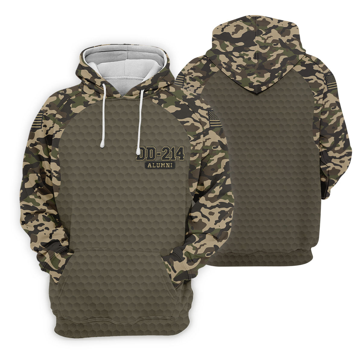 DD-214 Alumni Camo Golf Polo Shirt, Veterans Day Golf Shirt, Mens Golf Shirts