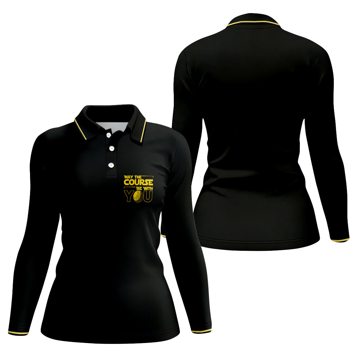 May The Course Be With You Movie Inspired Funny Golf Shirts, Women's Golf Tops, Ladies Golf Shirts