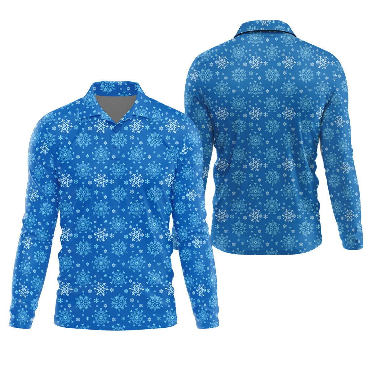 Dirty Funny Adult Humor Snowflakes Blue Golf Shirt, Fun Men's Golf Polos, Christmas Golf Shirt, Polo Shirts For Men