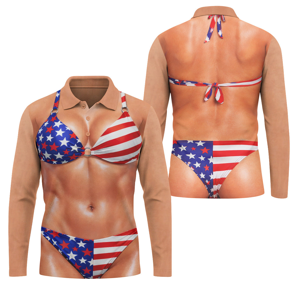 Naughty Fun USA Patriotic 4th Of July Golf Tops For Men, 250th Anniversary Golf Shirts For Men