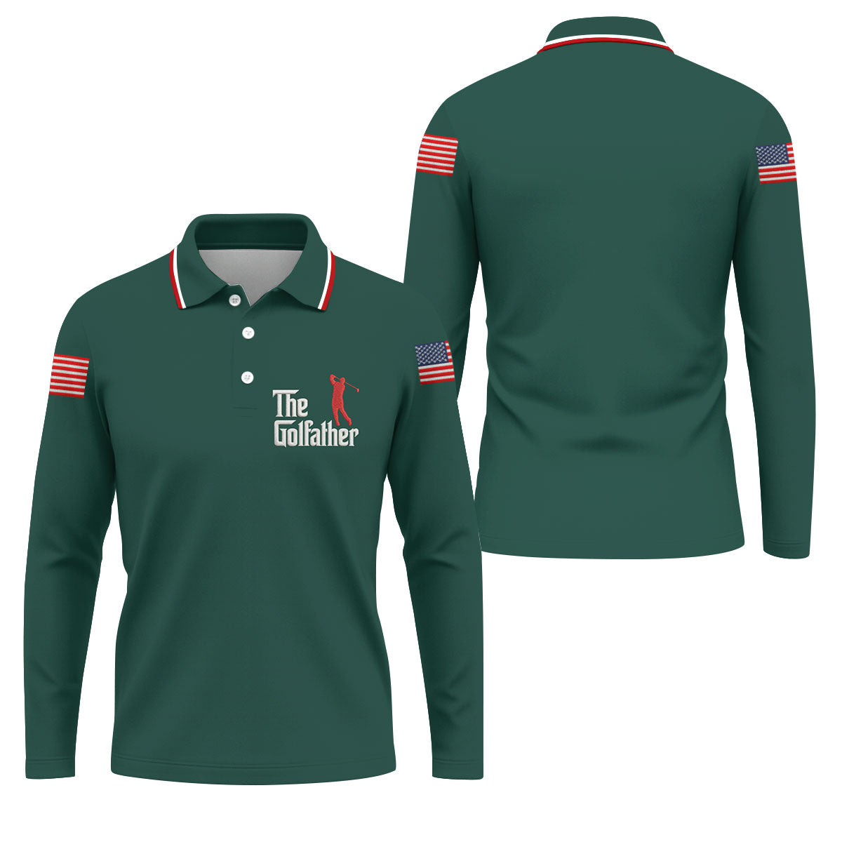 The Golfather Father's Day Golf Shirt, Men's Funny Golf Shirts, Golf Gift For Dad