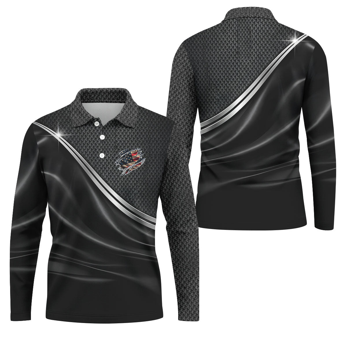 250 Years Ripped Flag Patriotic Golf Shirt, 4th Of July Golf Shirt, Golf Shirts For Men