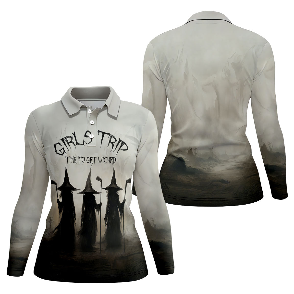 Girls Trip Time To Get Wicked Golf Polo Shirt, Ladies Golf Tops, Golf Shirts For Women