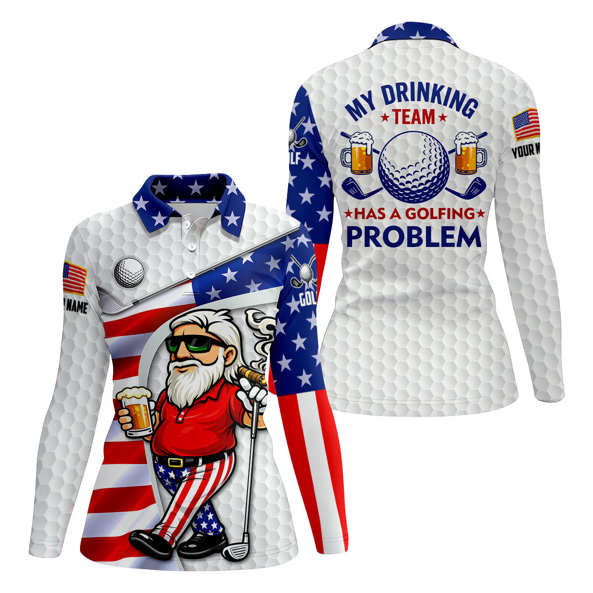My Drinking Team Has A Golfing Problem Funny 4th Of July Golf Shirt, 250 Years Golf Shirt For Women
