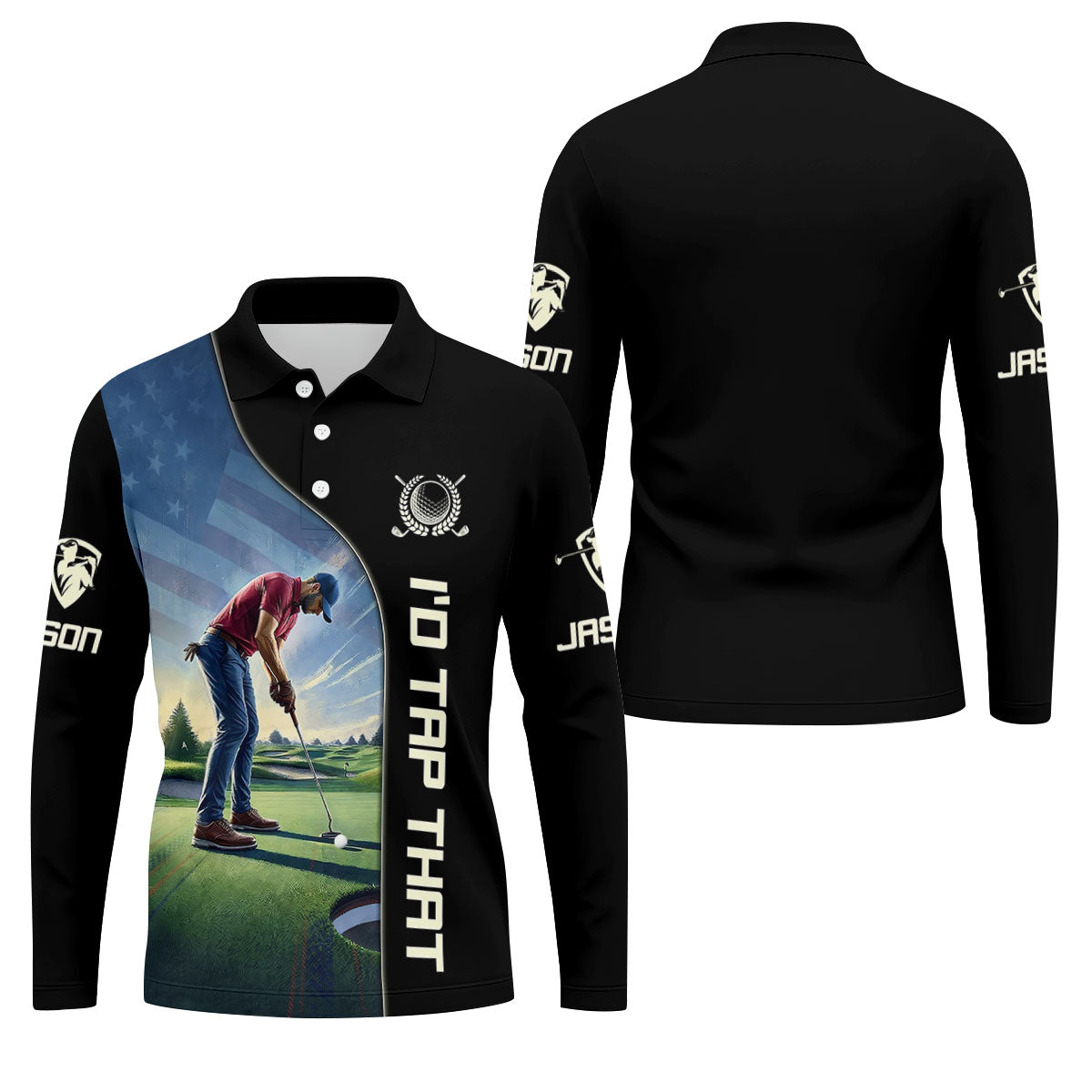 I'd Tap That 250th Anniversary Patriotic Golf Shirt, 4th Of July Golf Shirts For Men