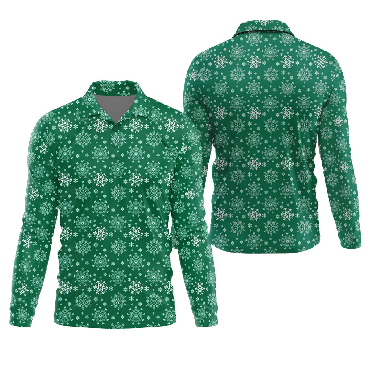 Dirty Funny Adult Humor Snowflakes Green Golf Shirt, Fun Men's Golf Polos, Christmas Golf Shirt, Polo Shirts For Men