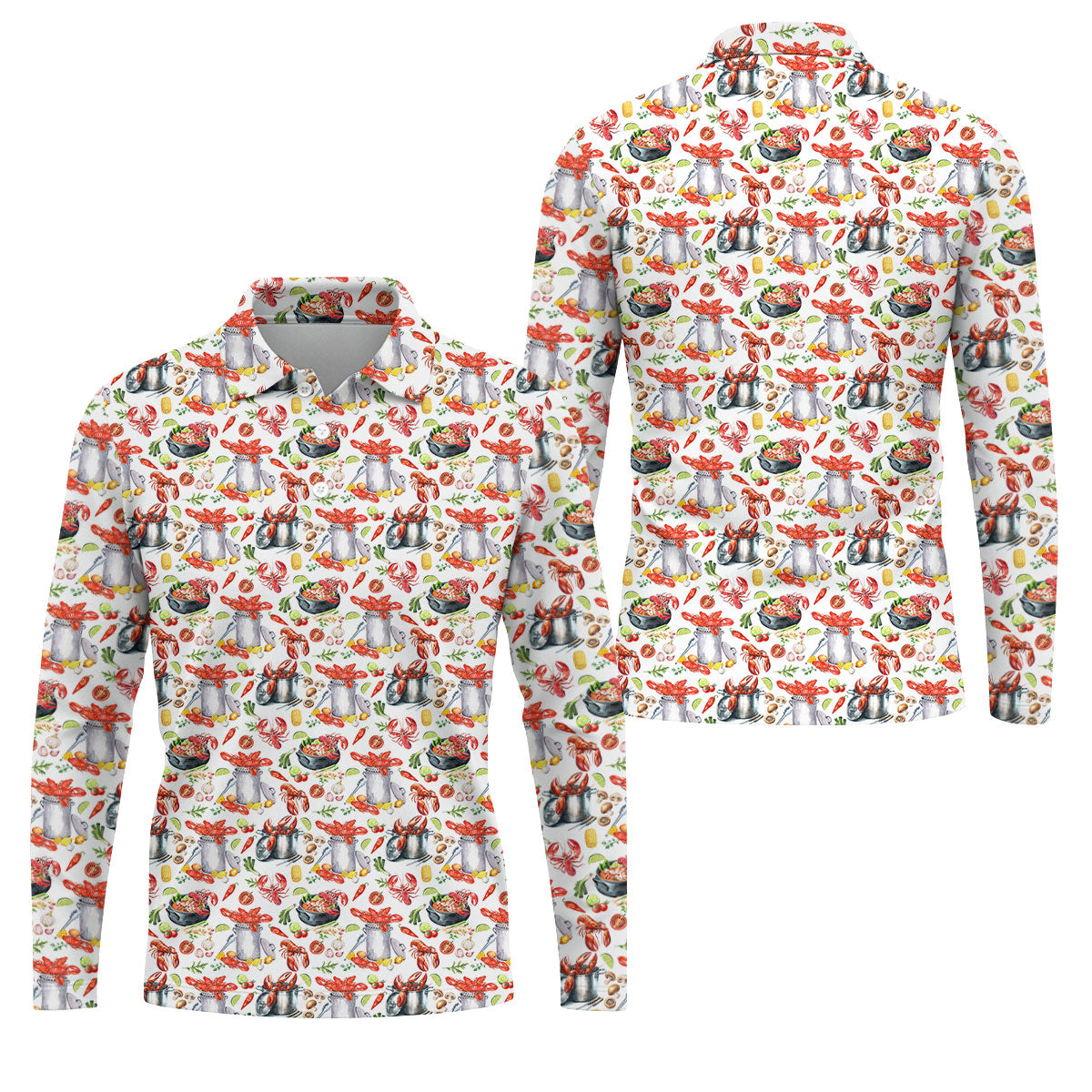 Crawfish Boil Pot Hawaiian Golf Shirt, Louisiana Crawfish Season Golf Shirts For Men