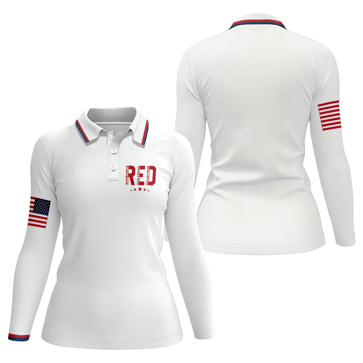 RED Friday Military Support 250 Anniversary Patriotic Golf Shirt, Golf Shirt For Women