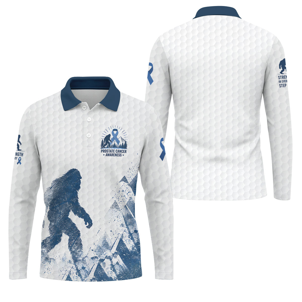 Bigfoot Prostate Cancer Awareness Polo Shirt, Mens Golf Polo, Printed Golf Shirts